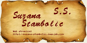 Suzana Stambolić vizit kartica